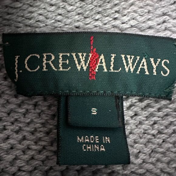 J.Crew Always Oarsman Roll Neck Sweater Women’s Small Gray 100% Cotton Knitted - Picture 5 of 9